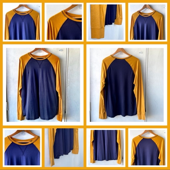 Goodfellow & Co Other - Goodfellow & Co. Men’s Long-Sleeve Crewneck T-Shirt. Blue, Orange. Large